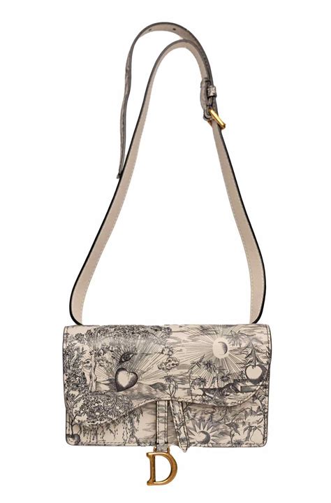 dior jardin natural bag|CHRISTIAN DIOR Calfskin Jardin Naturel Print Saddle Belt Bag .